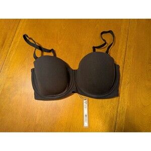 SKIMS Fits Everybody Strapless Bra Onyx Black Size 34DD NWT Removable Straps